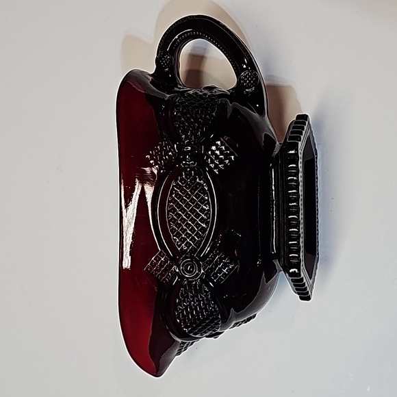 Avon Cape Cod Red Glass Sauce Gravy Boat - Picture 3 of 14